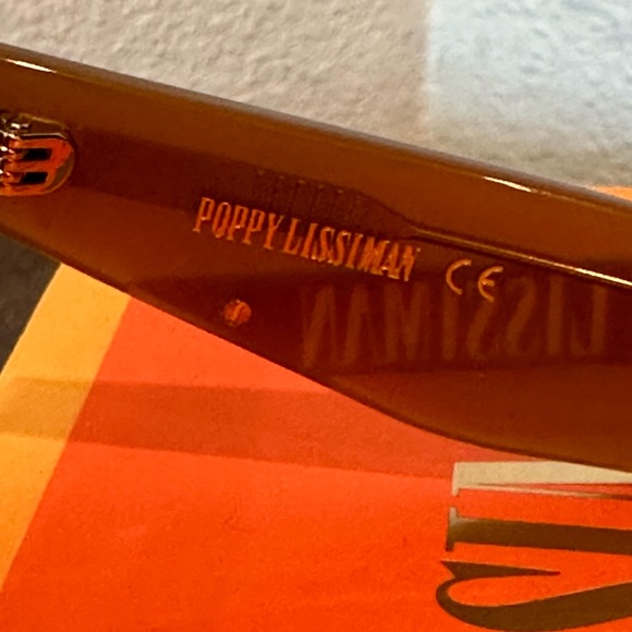 Poppy Lissiman Women's Ren Cateye Sunglasses in Camel REN CML 49-10 145 - Picture 7 of 9